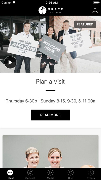 Emulate iPhone app Grace Church Southern Pines using MyAndroid