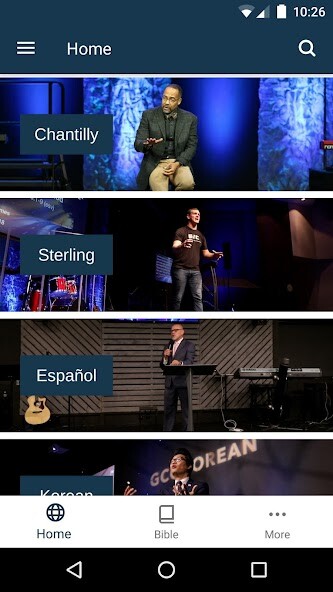 Emulate iPhone app Grace Covenant Church using MyAndroid