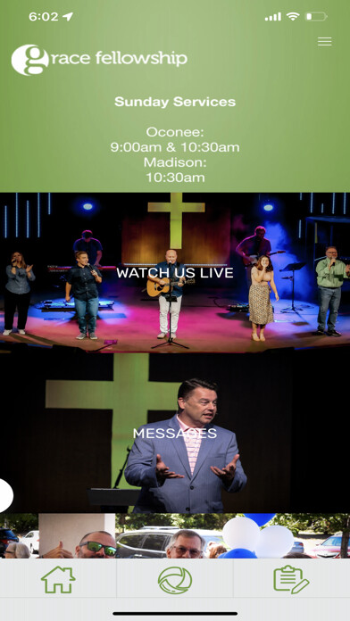 Emulate iPhone app Grace Fellowship Athens using MyAndroid