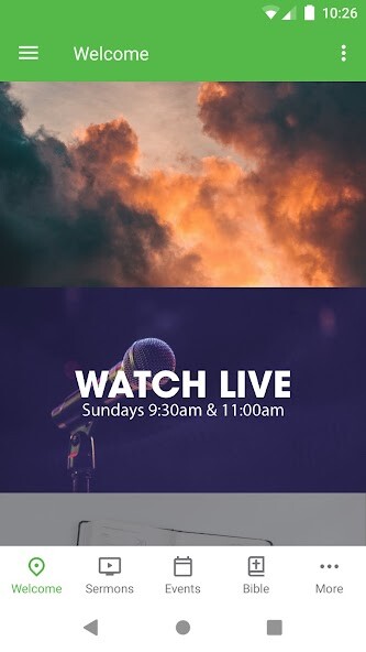 Emulate iPhone app GraceLife Baptist Church using MyAndroid