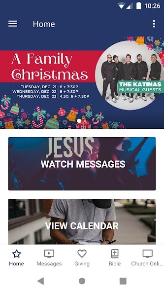 Emulate iPhone app Gracelife Chapel using MyAndroid
