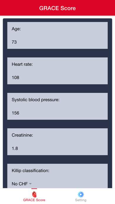 Emulate iPhone app GRACE Risk Score using MyAndroid Emulate iPhone app GRACE Risk Score using MyAndroid