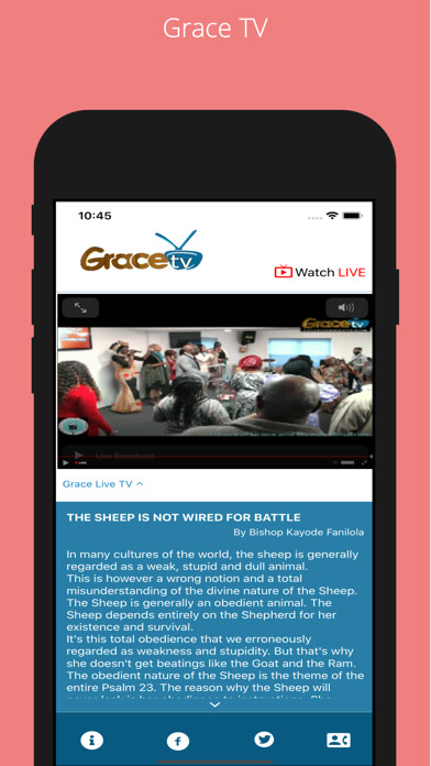 Emulate iPhone app Grace TV2020 using MyAndroid