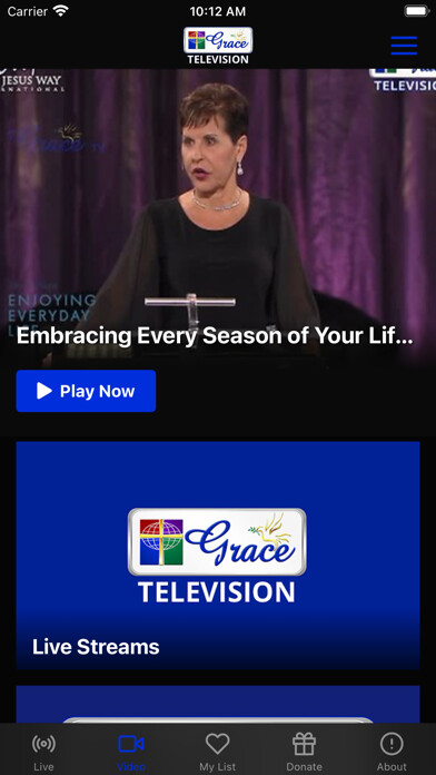 Emulate iPhone app Grace TV Network using MyAndroid