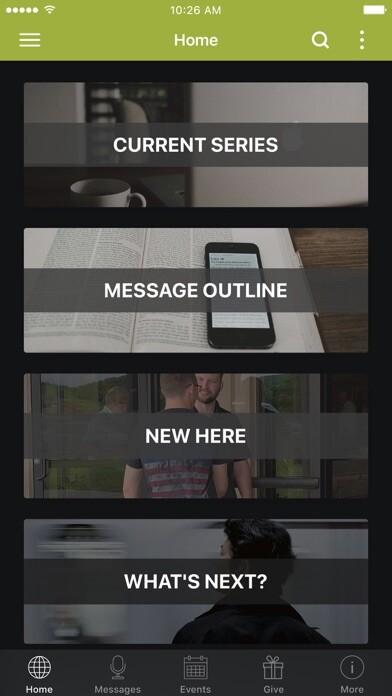Emulate iPhone app Gracewood Community Church using MyAndroid