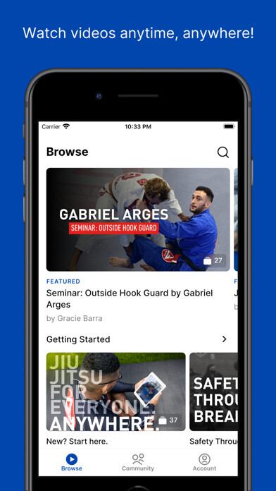 Emulate iPhone app Gracie Barra Online using MyAndroid Emulate iPhone app Gracie Barra Online using MyAndroid