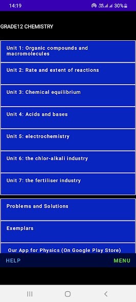 Emulate Android APK Grade 12 Chemistry