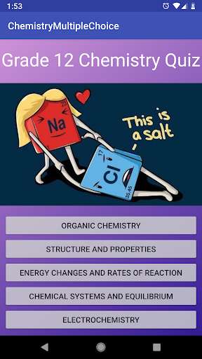 Run android online APK Grade 12 Chemistry Test Prep from MyAndroid or emulate Grade 12 Chemistry Test Prep using MyAndroid