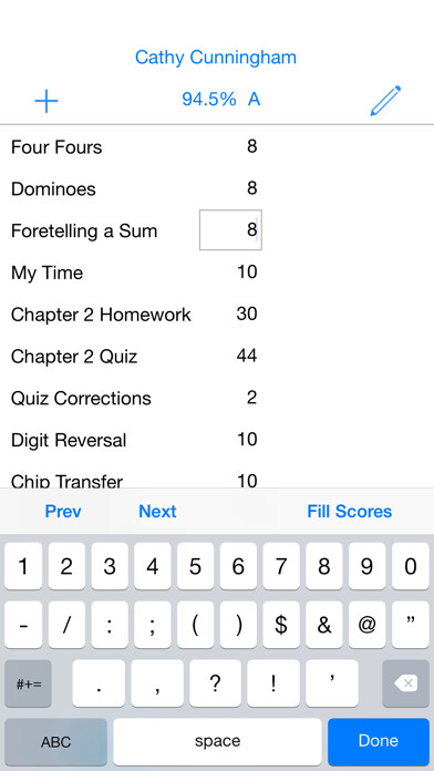 Emulate iPhone app Gradekeeper for iPhone using MyAndroid