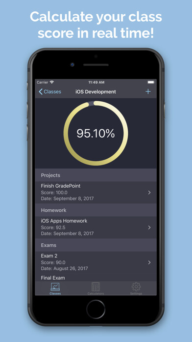 Emulate iPhone app GradePoint - GPA Calculator using MyAndroid Emulate iPhone app GradePoint - GPA Calculator using MyAndroid