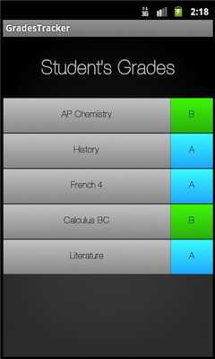Emulate Android APK Grades Tracker