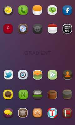 Emulate Android APK Gradient icon theme