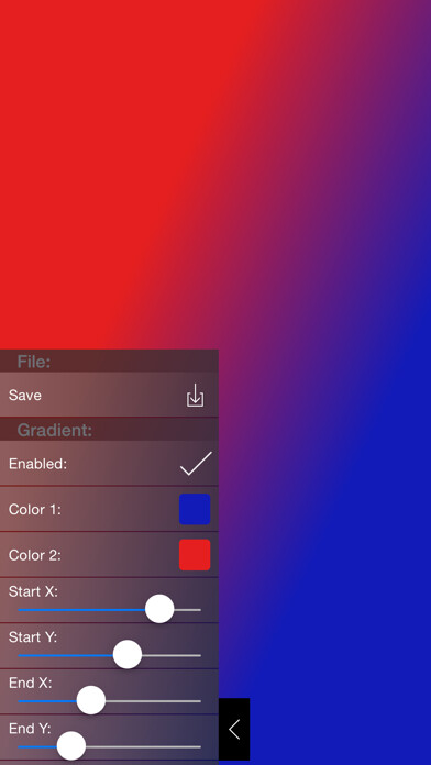 Emulate iPhone app GradientMaker - Pro Image FX using MyAndroid Emulate iPhone app GradientMaker - Pro Image FX using MyAndroid