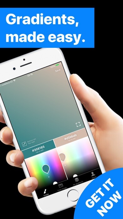 Emulate iPhone app Gradients Maker Design Tool HD using MyAndroid Emulate iPhone app Gradients Maker Design Tool HD using MyAndroid