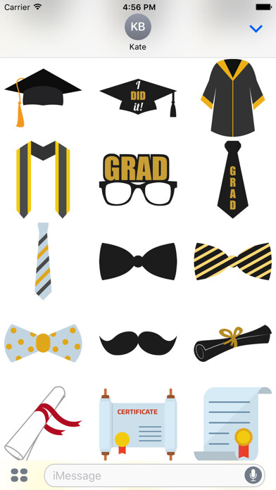 Emulate iPhone app Graduation Stickers using MyAndroid Emulate iPhone app Graduation Stickers using MyAndroid