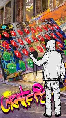 Emulate Android APK Graffiti color inkjet cool hip hop keyboard