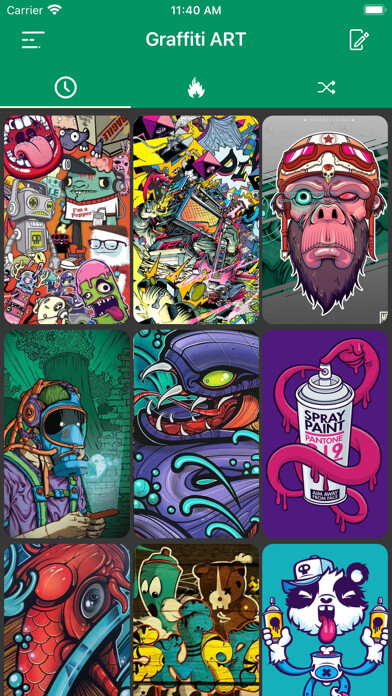 Emulate iPhone app Graffiti StreatArt Wallpapers using MyAndroid