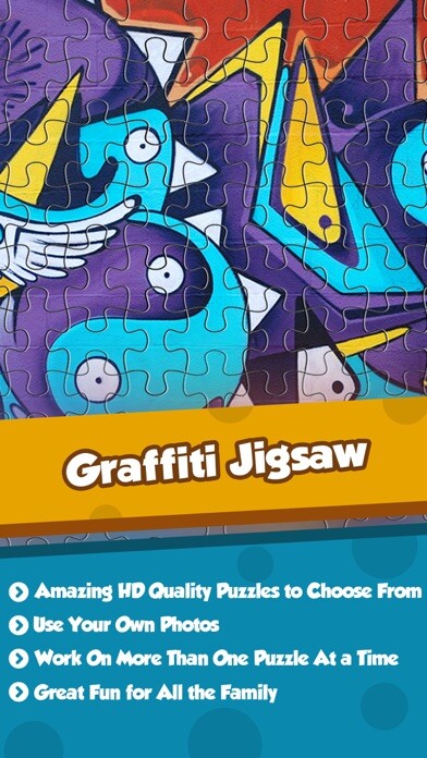 Emulate iPhone app Graffitti Jig-saw For Jiggy Lovers - Free Learning Activity using MyAndroid