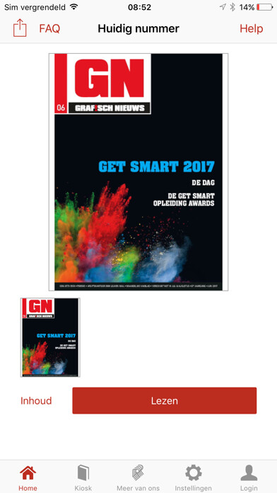 Emulate iPhone app Grafisch Nieuws using MyAndroid