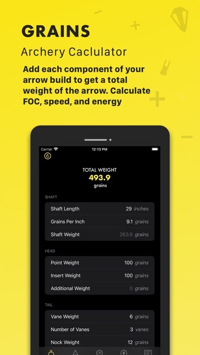 Emulate iPhone app Grains: Archery Calculator using MyAndroid Emulate iPhone app Grains: Archery Calculator using MyAndroid