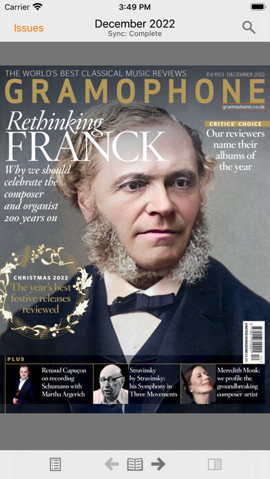 Emulate iPhone app Gramophone Magazine using MyAndroid