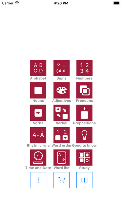Emulate iPhone app gramSK - Slovak grammar using MyAndroid