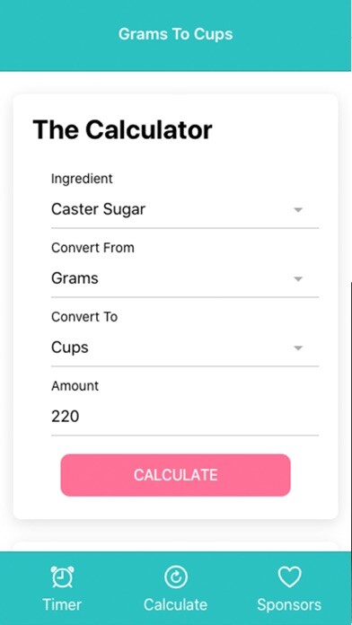 Emulate iPhone app Grams To Cups using MyAndroid Emulate iPhone app Grams To Cups using MyAndroid