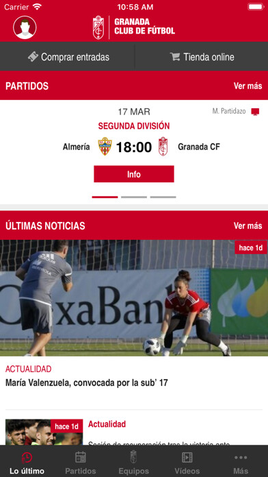 Emulate iPhone app Granada Club de Fútbol using MyAndroid Emulate iPhone app Granada Club de Fútbol using MyAndroid