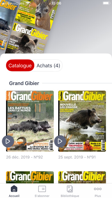 Emulate iPhone app Grand Gibier Magazine using MyAndroid Emulate iPhone app Grand Gibier Magazine using MyAndroid