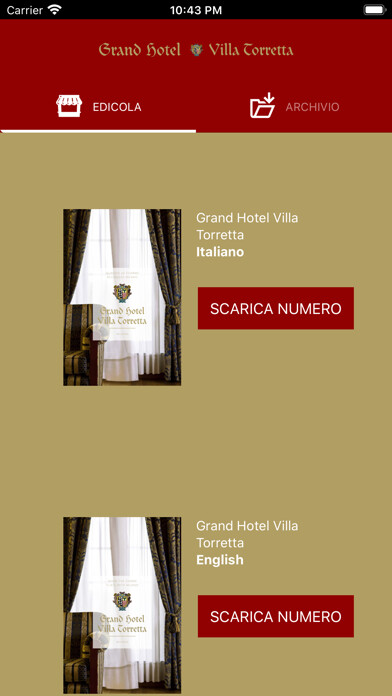 Emulate iPhone app Grand Hotel Villa Torretta using MyAndroid Emulate iPhone app Grand Hotel Villa Torretta using MyAndroid