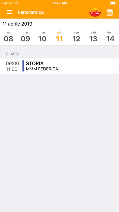 Emulate iPhone app Grandi Scuole using MyAndroid