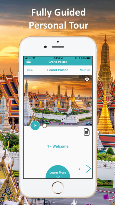 Emulate iPhone app Grand Palace Bangkok Guide using MyAndroid Emulate iPhone app Grand Palace Bangkok Guide using MyAndroid