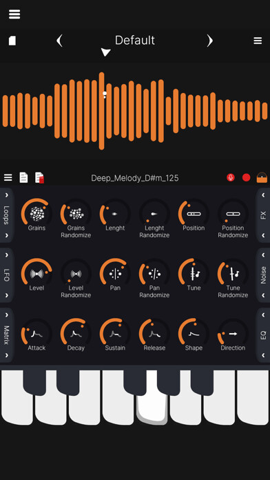 Emulate iPhone app Granula Synth using MyAndroid