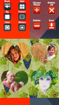 Emulate Android APK Grapes Photo Collage