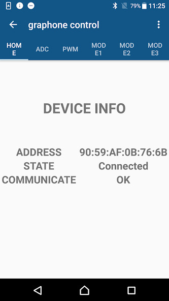 Run android online APK Graphene sensor control from MyAndroid or emulate Graphene sensor control using MyAndroid