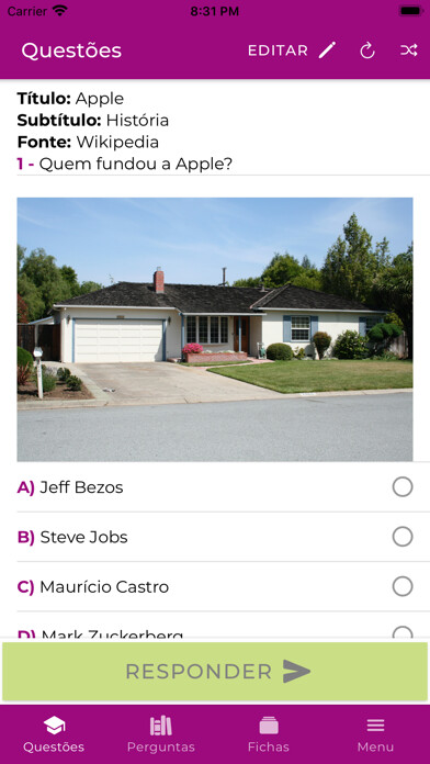 Emulate iPhone app GrappeAnswers using MyAndroid