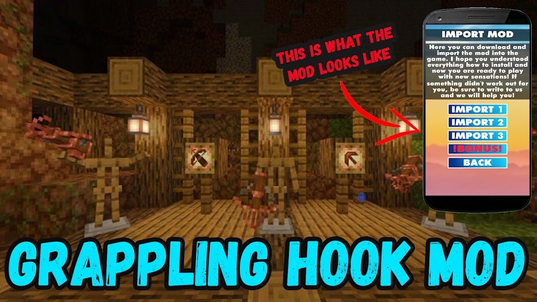 Run android online APK Grappling Hook Mod Minecraft from MyAndroid or emulate Grappling Hook Mod Minecraft using MyAndroid Run android online APK Grappling Hook Mod Minecraft from MyAndroid or emulate Grappling Hook Mod Minecraft using MyAndroid