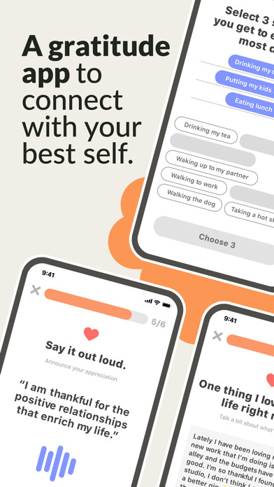 Emulate iPhone app Gratitude Journal - Mahalo using MyAndroid
