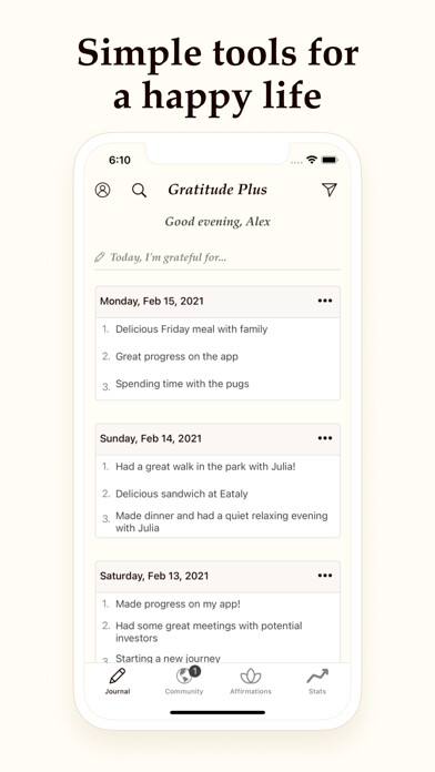 Emulate iPhone app Gratitude Plus: Journal using MyAndroid Emulate iPhone app Gratitude Plus: Journal using MyAndroid