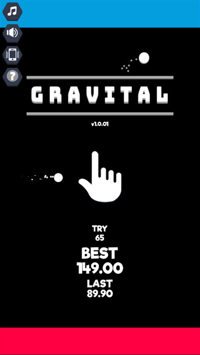 Emulate iPhone app Gravital : Gravity Balls using MyAndroid