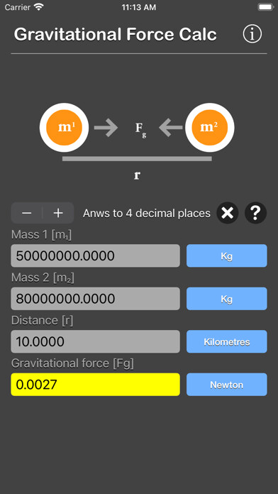 Emulate iPhone app Gravitational Force Calculator using MyAndroid Emulate iPhone app Gravitational Force Calculator using MyAndroid