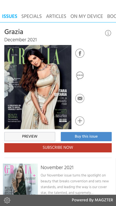 Emulate iPhone app Grazia India using MyAndroid Emulate iPhone app Grazia India using MyAndroid