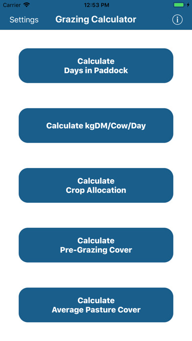 Emulate iPhone app Grazing Calculator using MyAndroid Emulate iPhone app Grazing Calculator using MyAndroid