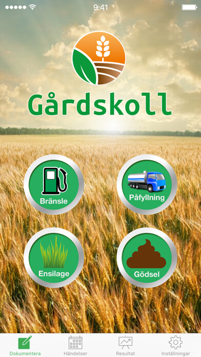Emulate iPhone app Gårdskoll using MyAndroid