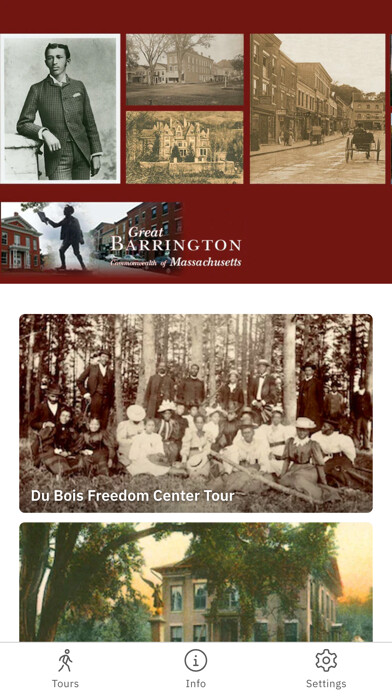 Emulate iPhone app Great Barrington Tours using MyAndroid