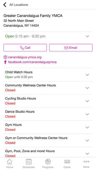 Emulate iPhone app Greater Canandaigua YMCA using MyAndroid Emulate iPhone app Greater Canandaigua YMCA using MyAndroid