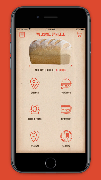 Emulate iPhone app Great Harvest Rewards using MyAndroid