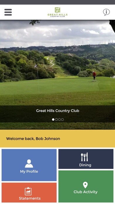 Emulate iPhone app Great Hills Country Club using MyAndroid