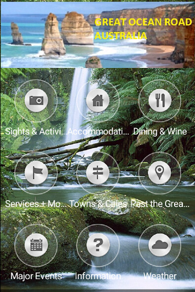 Emulate iPhone app Great Ocean Road using MyAndroid