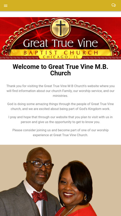 Emulate iPhone app Great True Vine MB Church using MyAndroid